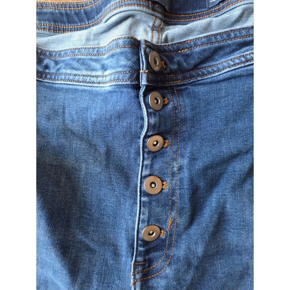 J.Jill Denim Blue High Rise Wide Leg Crop Cotton Blend Button Fly Jeans size 26R - Picture 4 of 8